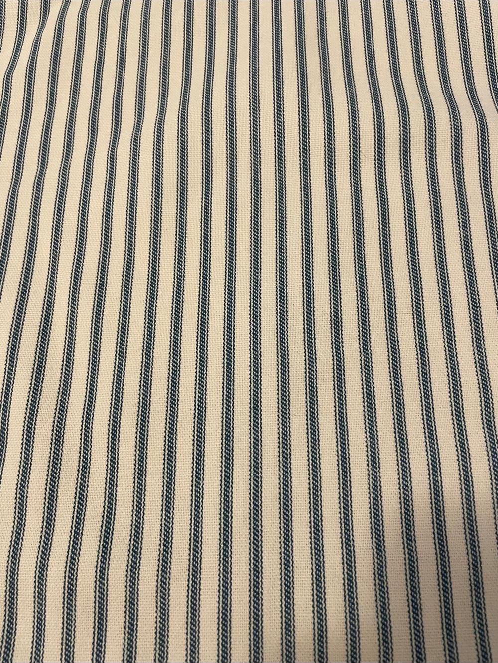Blue and Cream Striped Pillow Cover